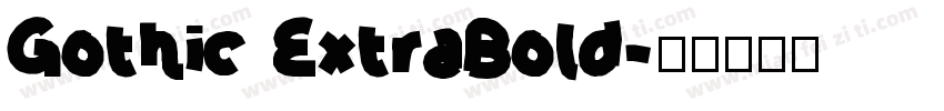 Gothic ExtraBold字体转换